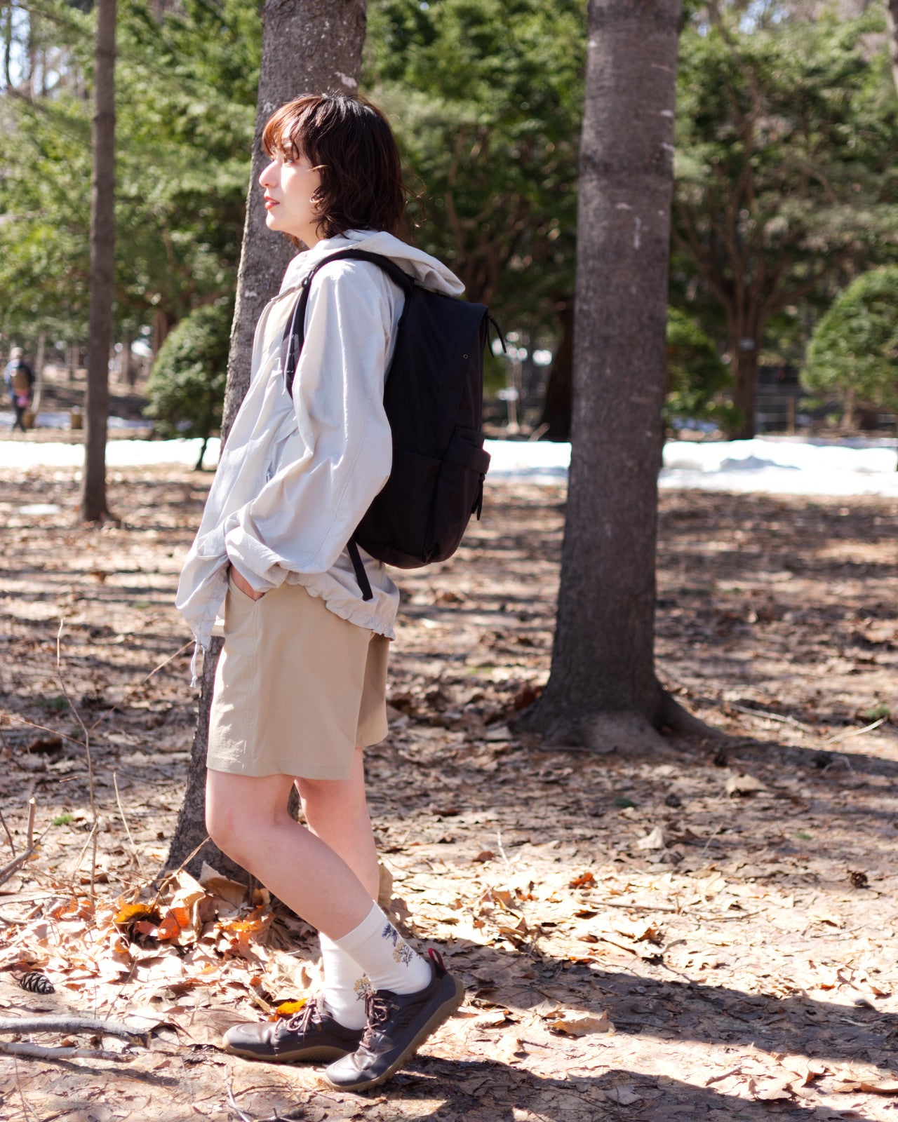 tomoka 161cm / Everyday Cordura Black / 
Busy Work Shorts Beige S-size