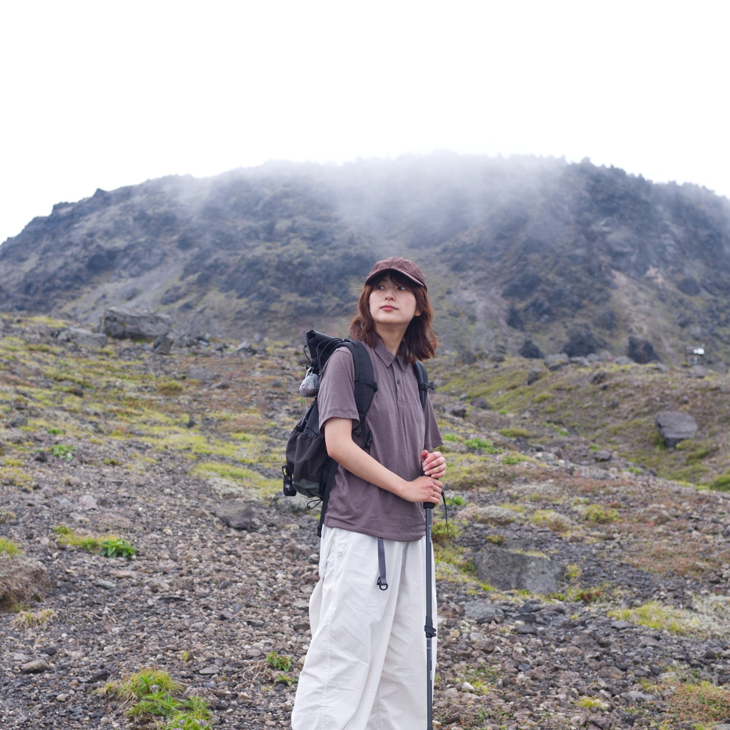tomoka 161cm / Merino Polo SS Mocha size-1